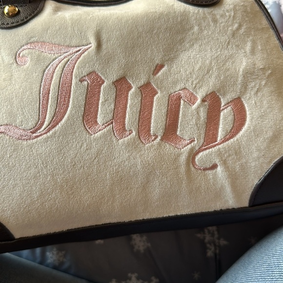 juicy Couture pink bowler velour heritage hand bag crossbody new release - Picture 12 of 15